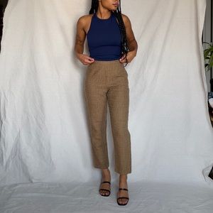 Vintage Checkered High Waisted Pant